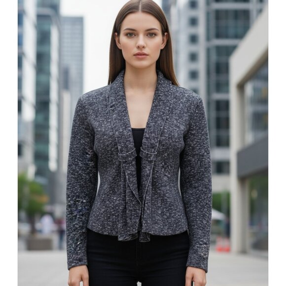 Eva Tralala Paris Charcoal Knit Cardigan – Size 2 - Picture 1 of 7